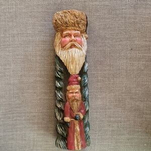 Hand-Carved Santa Figurine